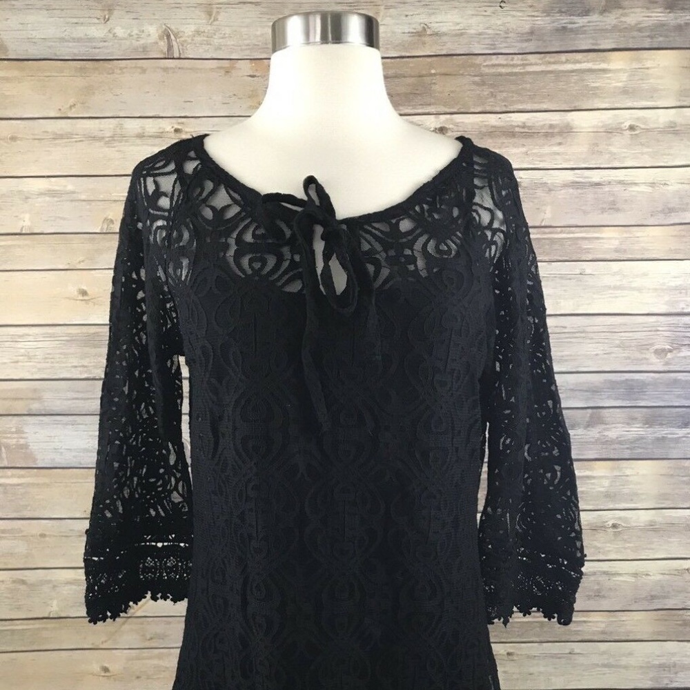 Monoreno 2 Pcs Lace Dress In Black Size M